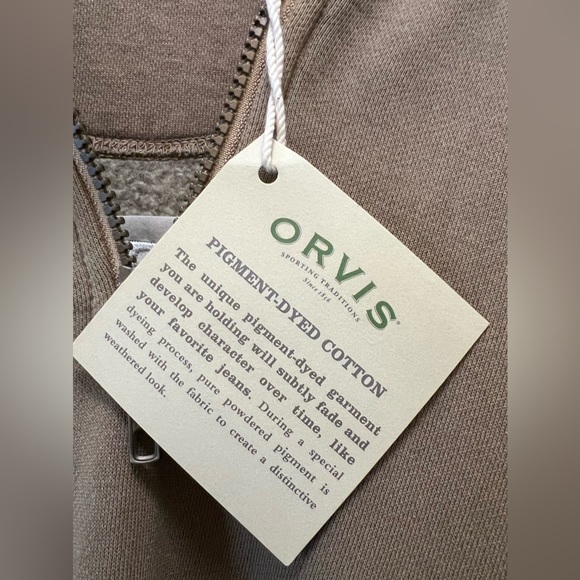 New! Orvis Official Dog Walker 1/4 Pullover Sweatshirt men's LARGE embroidered - Picture 4 of 5